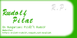 rudolf pilat business card